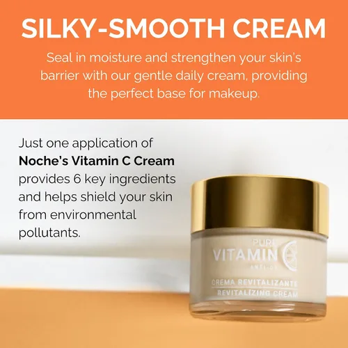 Vista 5 de Noche Y Dia Crema facial con vitamina C, hidratante, ligera, no grasa para todo tipo de piel, fórmula antienvejecimiento para líneas finas, arrugas