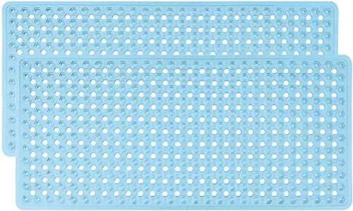 Vista 40 de GORILLA GRIP - Alfombrilla patentada cuadrada para cabina de ducha, alfombrillas pequeñas para el piso de la bañera para duchas de pie, ventosas