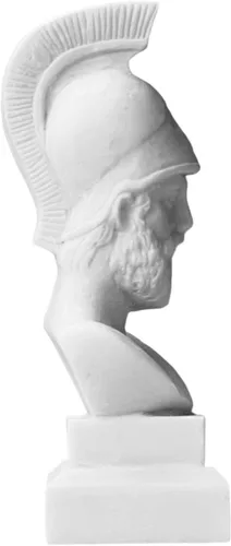Vista 5 de Pericles, líder de la democracia ateniense, escultura de estatua de alabastro fundido