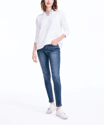 Vista 2 de Nautica Sudadera con capucha de cuello dividido de ajuste clásico para mujer