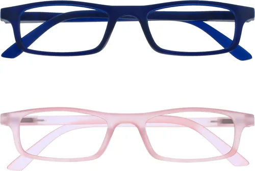 Vista 20 de OPULIZE TED - Lentes de lectura para mujeres y hombres, marco mate rectangular ligero y estrecho con bisagras de resorte, color negro +1.50