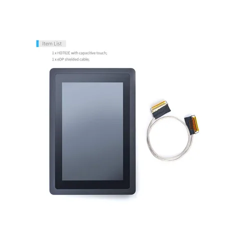 Vista 3 de Pantalla LCD eDP de 7 pulgadas con Cap-Touch (HD702E), Trabajo con NanoPC-T4