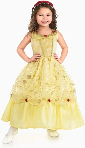 Vista 8 de Little Adventures disfraz de princesa amarillo para niña M 3-5 años Traditional