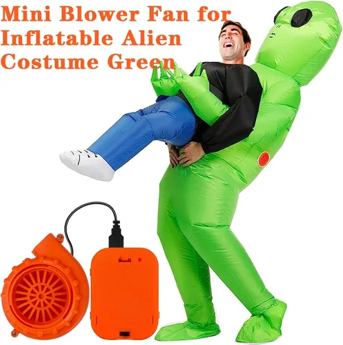 Vista 6 de Mini ventilador para disfraz de dinosaurio u otros trajes inflables de ropa de juego, naranja
