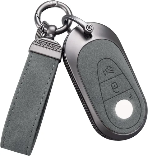 Vista 6 de YO&YOYE Compatible con Mercedes Benz Funda para llavero con llavero de cuero Carcasa protectora para llave Mercedes Benz Clase E Clase S Clase A