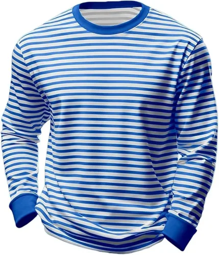 Vista 12 de Camisas a rayas para hombre, manga larga, de gran tamaño, hombros caídos, bloque de color, para trabajo, oficina, uso diario, camiseta básica