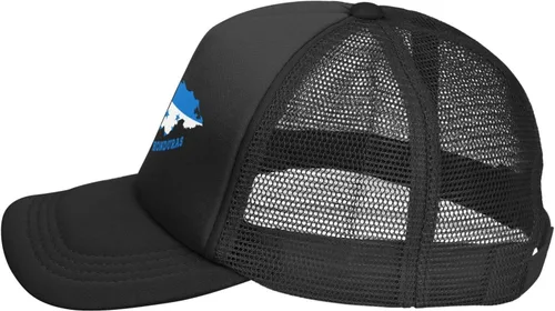 Vista 3 de Gorra de béisbol de malla para adultos con alas bandera de Cuba, sombreros ajustables personalizados para hombres y mujeres
