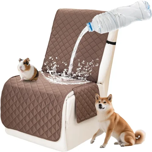 Vista 116 de Fundas impermeables para sofá reclinable seccional en forma de L, 7 piezas, antideslizantes, lavables, juego de fundas reclinables para mascotas