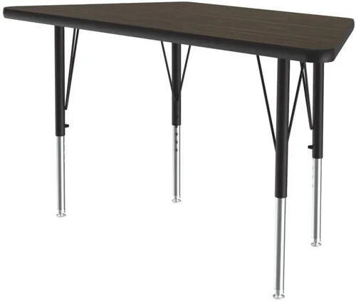 Vista 139 de Correll - Mesa rectangular de actividades para el aula de 24 x 36 pulgadas, altura ajustable (19-29 pulgadas), parte superior de nogal colonial