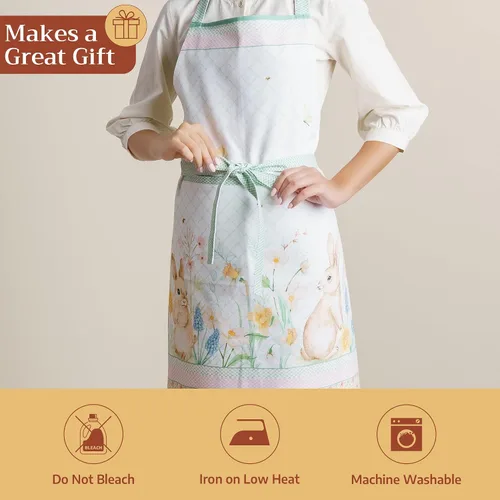 Vista 499 de Maison d' Hermine Delantales para mujer con bolsillo, 100% algodón (27.50 x 31.50 pulgadas)