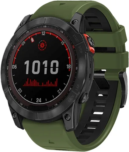 Vista 22 de Correa de reloj de 1.024 in para Garmin Fenix 7x Sapphire Solar Fenix 6x Pro Solar Fenix 5x 3 horas de liberación rápida de ajuste de silicona
