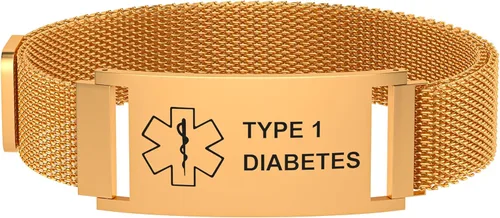 Vista 7 de Pulsera de alerta médica para mujeres y hombres, pulsera ajustable con identificación de alerta médica para epilepsia diabética D.N.R marcapasos