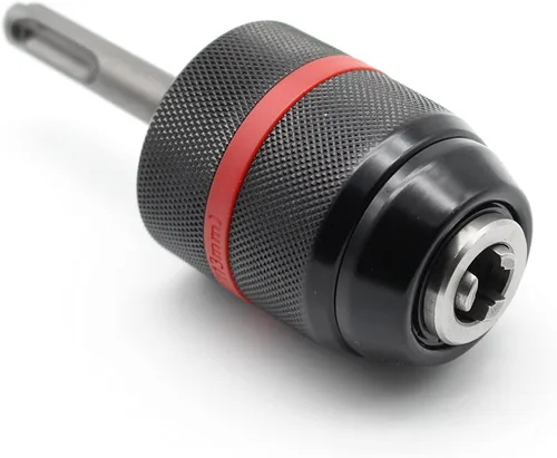 Vista 5 de TMAX Adaptador de mandril sin llave de plata vástago hexagonal de 1/4 pulgadas a broca convencional o microtamaño 1/32 pulgadas a 1/4 pulgadas