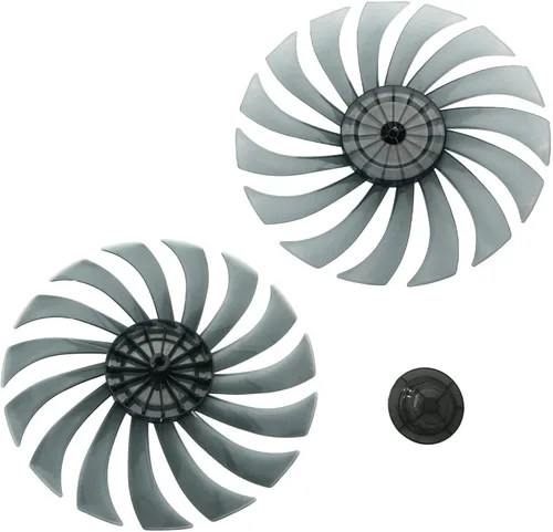 Vista 10 de JEATHA Hoja de ventilador de plástico con cubierta de tuerca, aspas de ventilador silenciosas universales accesorio de repuesto para ventilador