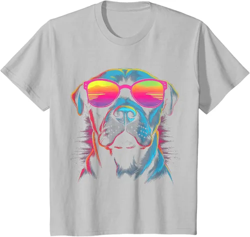 Vista 24 de Pit Bull Mom Dog Lover Colorido Artistic Pitbull Owner - Camiseta para mujer, Negro
