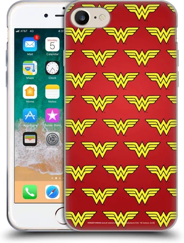 Vista 158 de Head Case Designs Funda de gel suave con licencia oficial de Wonder Woman DC Comics Classic Logos compatible con Apple iPhone 7 Plus/iPhone 8 Plus