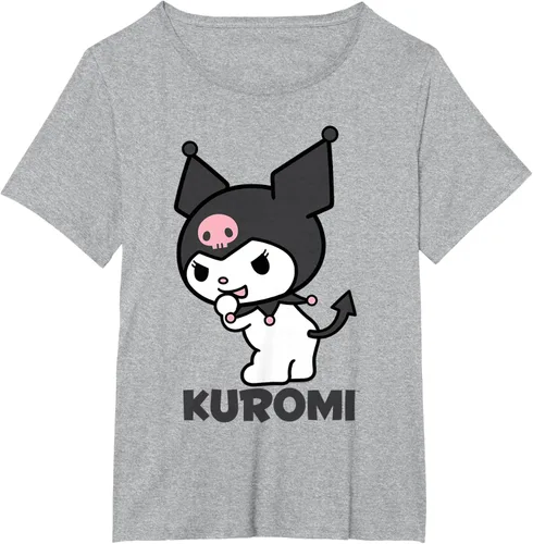 Vista 40 de Sanrio Kuromi - Camiseta con logotipo en la parte trasera Gris Oscuro
