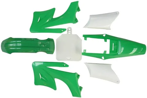 Vista 7 de TDPRO Kit completo de carenado de plástico para guardabarros para Apollo Orion 110cc 125cc 150cc Pit Dirt Bike (4 negro + 3 blanco)