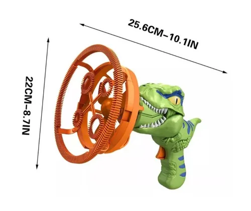 Vista 3 de Dinosaurio Rex Burbujas Automática Juguete Niños + Liquido.