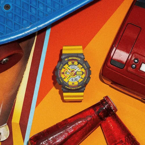 Vista 5 de G-Shock GA110Y-9A 90's Retro Ana-Digi Amarillo, Amarillo