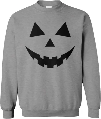 Vista 14 de Pumpkin Face - Sudadera unisex con cuello redondo para Halloween Negro - Traje de esqueleto