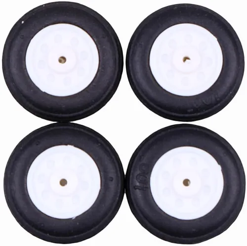 Vista 4 de 4pcs 38 mm 1.50" RC eléctrico Avión Plástico Hub PU Negro neumático rueda