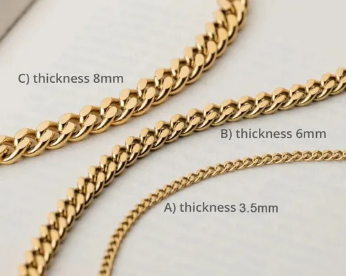 Vista 4 de Stainless Steel Cuban Chain Bracelets for Men Women 6.577.589inch Stainless Steel Bracelet Gold Plating Silver Stainless Steel Fashion Jewelry