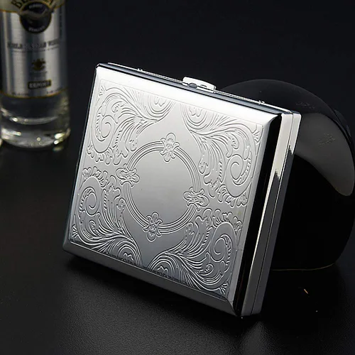 Vista 6 de Caja de cigarrillos de metal con capacidad para 20 cigarrillos para 3.307 in