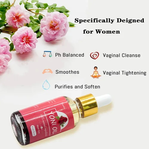 Vista 3 de 2 paquetes de aceite Yoni para mujeres, aceite íntimo desodorante femenino totalmente natural para mujeres, pH equilibrado y elimina el olor, suero