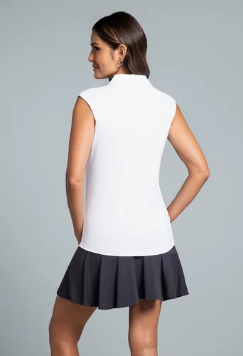 Vista 2 de IBKUL Athleisure Wear - Polo sin mangas con protección solar UPF 50+ Icefil Cooling-Solid sin mangas 84000