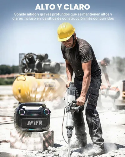 Vista 8 de Altavoz Bluetooth para exteriores AFIFR 160W: IP67 impermeable, 24H, TWS Negro