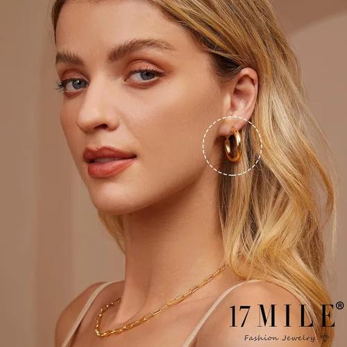Vista 5 de Juego de 12 pares de aretes de aro de oro para mujer, chapados en oro de 14 quilates, ligeros, trenzados, gruesos, paquete para regalo
