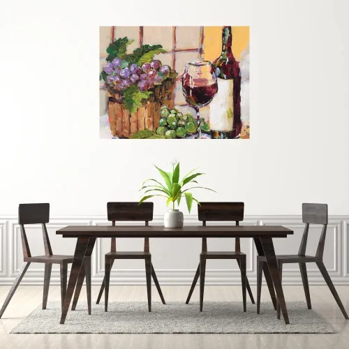 Vista 3 de Fine Art Canvas Lienzo decorativo clásico para pared, diseño de bodegones de la artista Jane Slivka para sala de estar, dormitorio, baño, cocina