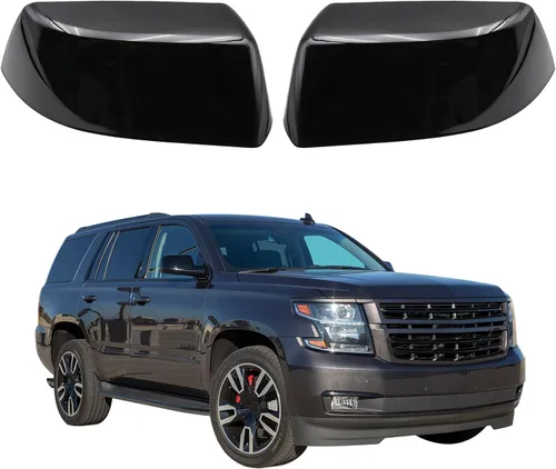 Vista 10 de Tapa de Espejo Lateral del Conductor con Patrón de Fibra de Carbono Compatible con Chevrolet Suburban Tahoe GMC Yukon/Yukon XL 2015-2020