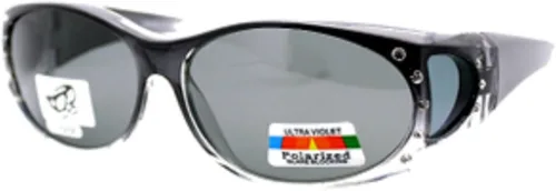 Vista 3 de The Overstock - Gafas de sol polarizadas para usar sobre gafas Morado Rosa Gris-8866 S
