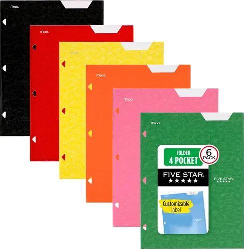 Vista 8 de Carpeta Five Star con 4 compartimentos, Primarios