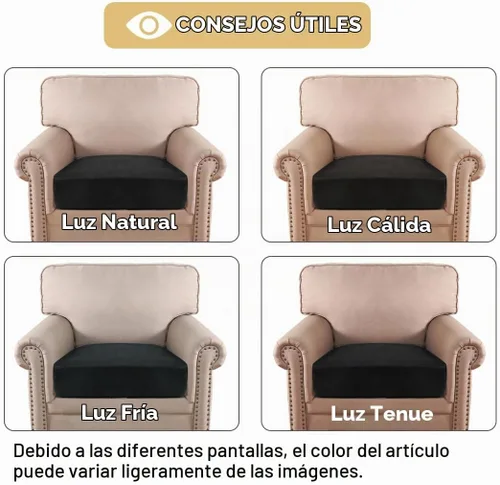 Vista 6 de H.VERSAILTEX Funda de cojín elástica de terciopelo para sofá, funda de cojín de felpa para cojines de silla, protector de muebles, cojín de asiento
