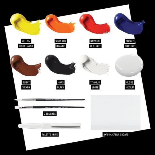 Vista 2 de Juego de 4 acrílicos Liquitex profesionales de cuerpo de pesado High Viscosity, Pigment Rich, Ideal for Impasto & Texture, Satin Finish, Permanent