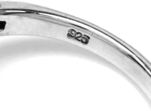 Vista 4 de Silvershake Anillo de plata de ley 925 con filigrana y piedra de luna natural
