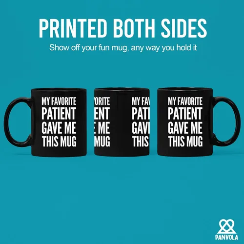 Vista 3 de Taza de cerámica con texto en inglés My Favorite Patient Gave Me This para el doctor de familia, regalo de agradecimiento para enfermera, doctorado