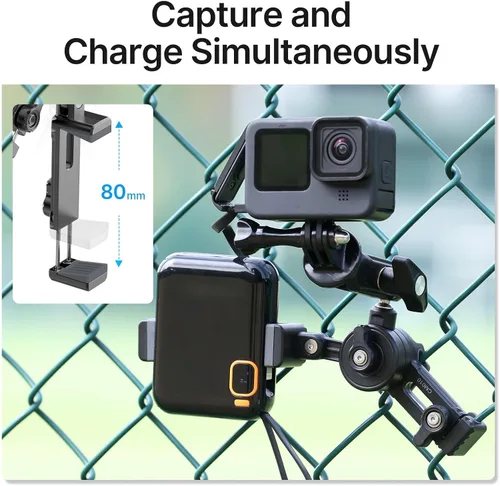 Vista 5 de jusmo CM010 Kit de montaje de valla para teléfono celular Game Changer para GoPro, iPhone, AKASO, DJI Osmo Action, Insta360, Mevo Start