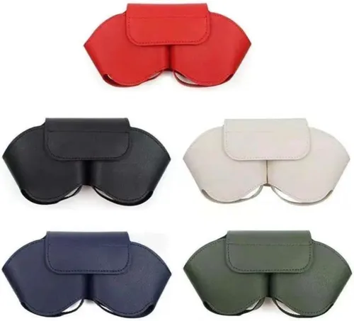 Vista 8 de Funda de viaje portátil para Apple AirPod Max, color negro Cuero vegano duradero, funda de transporte
