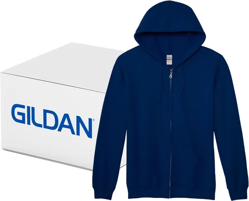 Vista 40 de Gildan Sudadera con capucha y cremallera completa para hombre