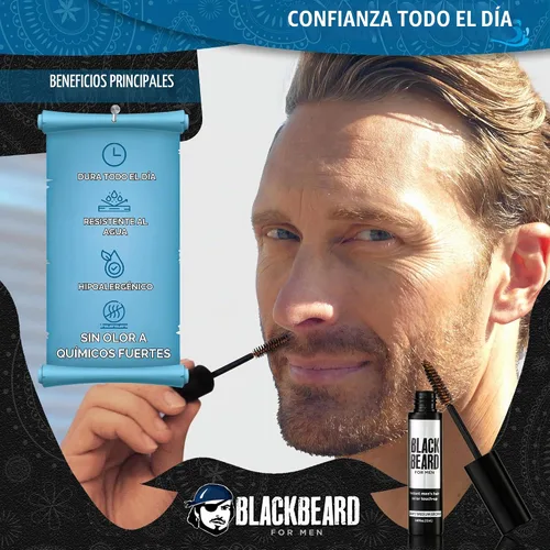 Vista 2 de Barbanegra para hombre, color barba instantánea, marrón claro/mediano, 1 paquete Marrón claro y medio