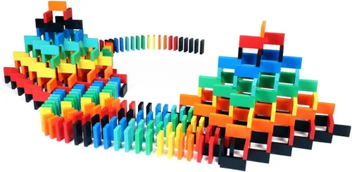Vista 7 de Bulk Dominoes Pro-Domino Kit Juego de dominó, juguetes pequeños STEM STEAM, juegos familiares para niños, juguetes y juegos para niños