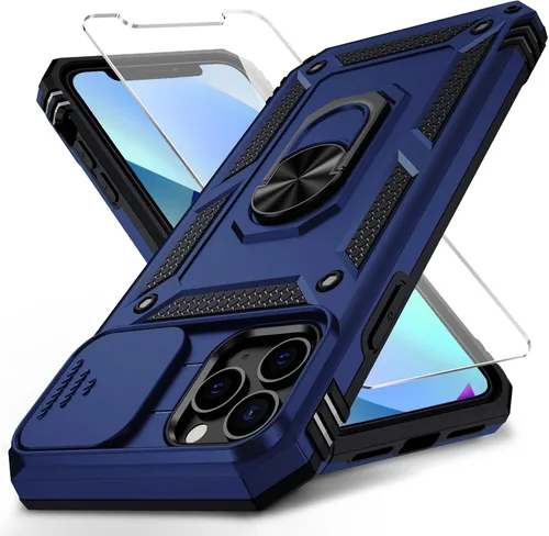 Vista 13 de Funda para iPhone 11 Pro con cubierta para lente de cámara, protector de pantalla HD, protección contra caídas de grado militar de 10 pies, soporte