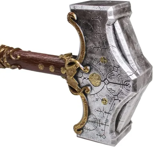 Vista 4 de damdos Accesorios de cosplay de Halloween para hacha de guerra de Dios de espuma Leviatán Kratos hachas arma regalos de cumpleaños
