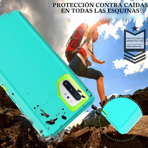 Vista 4 de YmhxcY Note 10 Plus - Funda con película de TPU flexible autorreparable (paquete de 2) y película protectora de pantalla para lente de cámara
