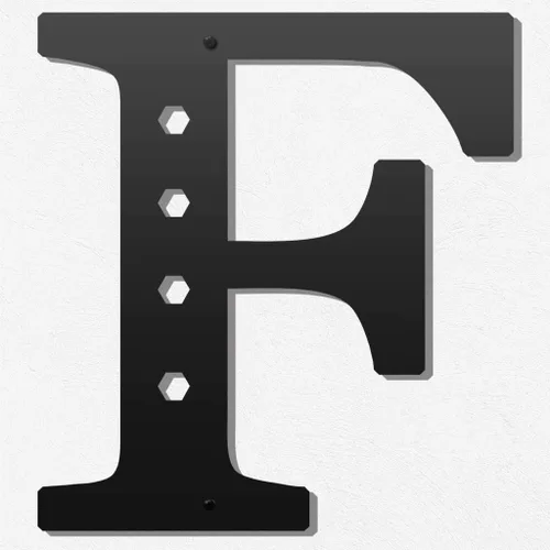 Vista 9 de Letras metálicas para decoración de pared de 12 pulgadas, letras colgantes negras, letras visuales 3D grandes del alfabeto moderno, decoración
