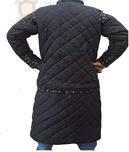 Vista 4 de Gambeson Thick Padded Full Sleeves Gambeson Coat Aketon Jacket Armor, Cotton Fabric Gambeson Jacket by ITS Medieval